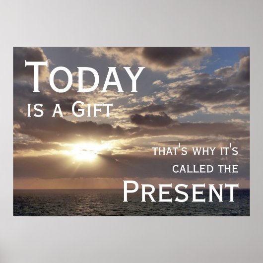 Poster Aujourd'hui est un cadeau, Sunrise Motivational (Devant)
