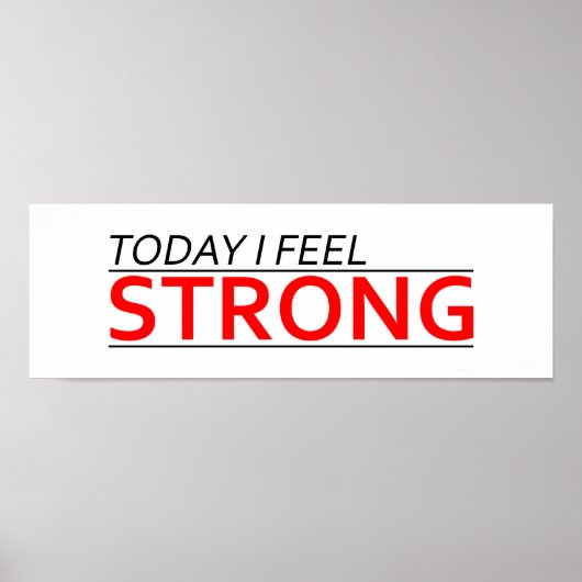 Poster Aujourd'Hui, Je Me Sens Fort (Devant)