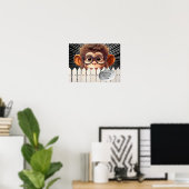 POSTER AUJOURD'HUI, PAS D'AFFAIRES MONKEY (Bureau à domicile)