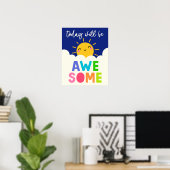 Poster Aujourd'Hui Sera Super (Bureau à domicile)