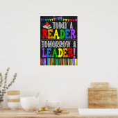 Poster Aujourd'hui Un Lecteur Demain Un Leader Classroom  (Cuisine)