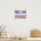 Poster Aum - om sur nénuphars - rendu 3D (Cuisine)