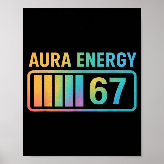 Poster Aura Energy 67 Gen Alpha 6 7 Meme Infinite Rizz St (Devant)