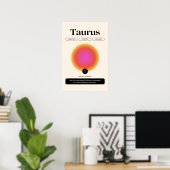 Poster Aura Gradient Taurus Zodiac Signal Manifestation A (Bureau à domicile)
