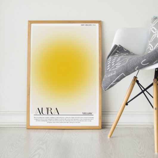 Poster Aura Jaune. Aura Wall Art