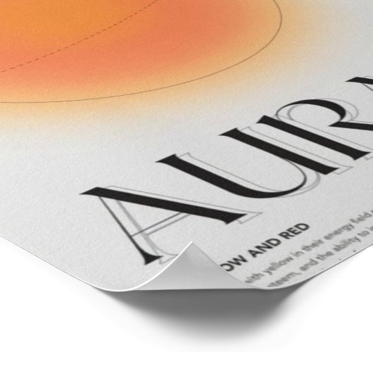 Poster Aura jaune et rouge (Coin)