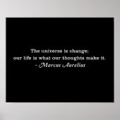 Poster Aurelius Universe Est Une Devis De Changement (Devant)