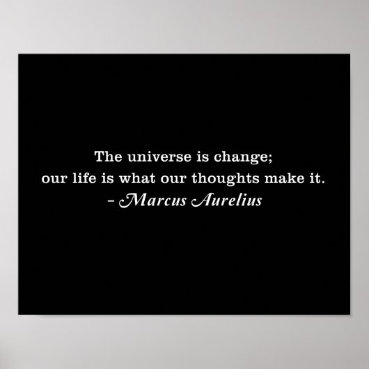 Poster Aurelius Universe Est Une Devis De Changement (Devant)