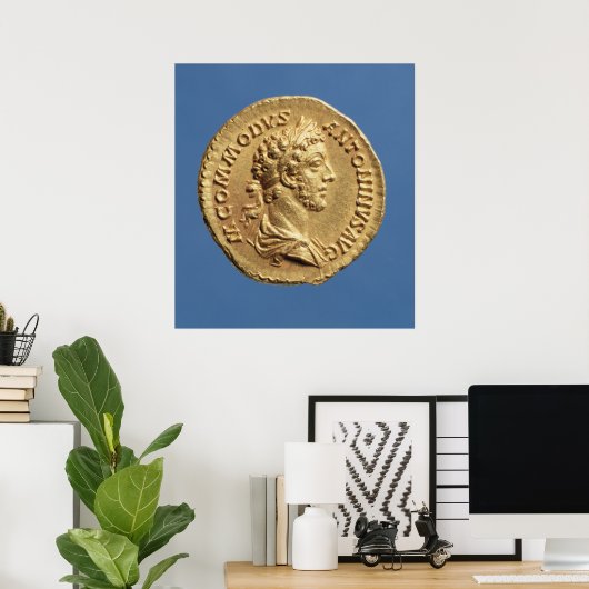 Poster Aureus buste de Commodus (Bureau à domicile)