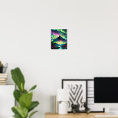Poster Aurora au-dessus du lac Mountain (Bureau à domicile)