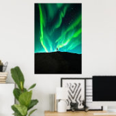 Poster aurora boréale (Bureau à domicile)