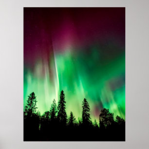 Poster aurora boréale