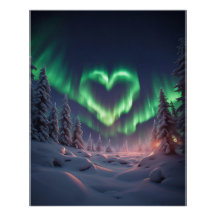 Aurora boréale en forme de coeur