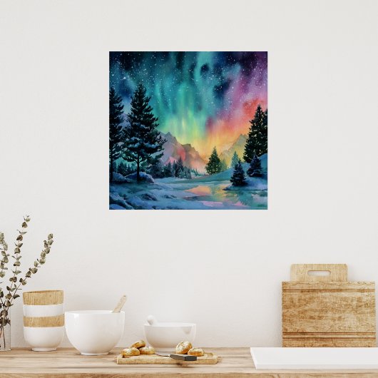 Poster Aurora Borealis (Cuisine)