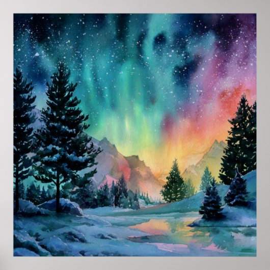 Poster Aurora Borealis (Devant)