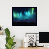 Poster Aurora Borealis (Bureau à domicile)