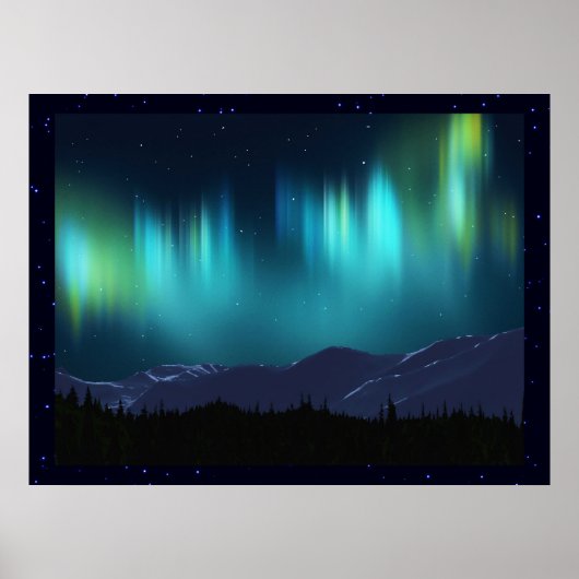 Poster Aurora Borealis (Devant)