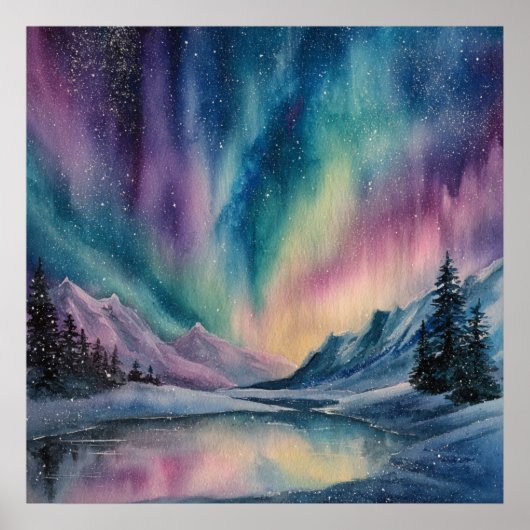Poster Aurora Borealis (Devant)