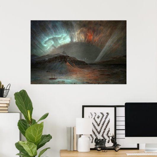 Poster Aurora Borealis (Bureau à domicile)