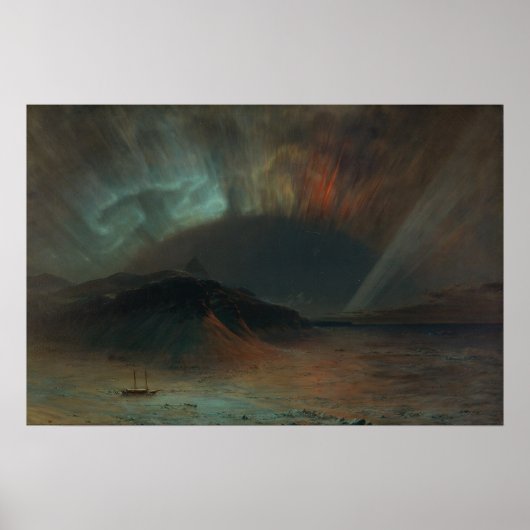 Poster Aurora Borealis[1865] par l'église Frederic Edwin (Devant)