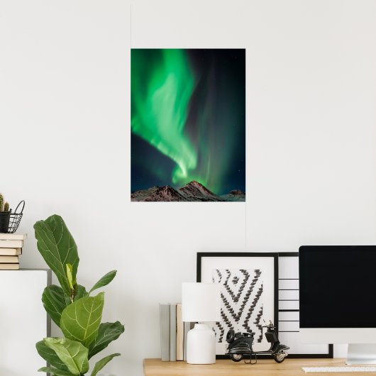 Poster Aurora Borealis | Ancrage, Alaska (Bureau à domicile)