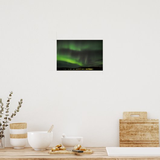 Poster Aurora borealis dans le ciel (Cuisine)