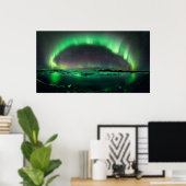 Poster aurora borealis éclairage du nord atmosphère affic (Bureau à domicile)