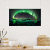 Poster aurora borealis éclairage du nord atmosphère affic (Cuisine)
