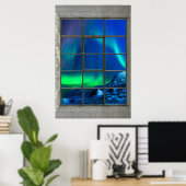 Poster Aurora Borealis Feux (Bureau à domicile)