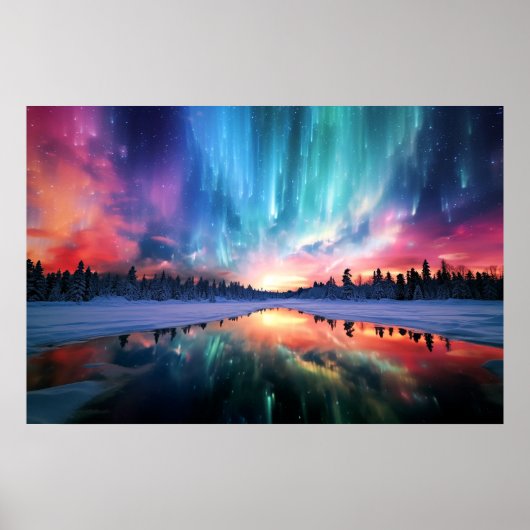 Poster Aurora Borealis, Northern Lights, (Devant)