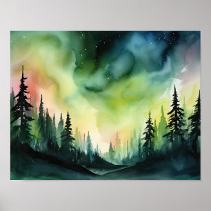 Poster Aurora Borealis Northern Lights Art Imprimer Poste