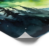 Poster Aurora Borealis Northern Lights Art Imprimer Poste (Coin)