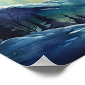 Poster Aurora Borealis Northern Lights Art Imprimer Poste (Coin)