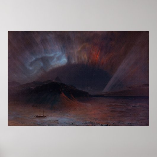 Poster Aurora Borealis par l'église Frederic Edwin (Devant)