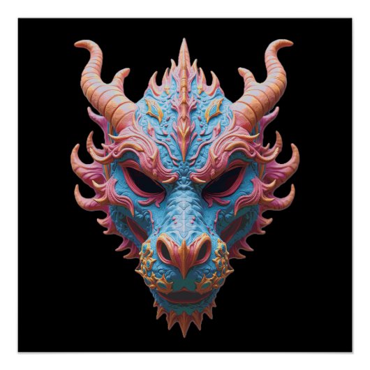 Poster Aurora Dragon Mask (Devant)