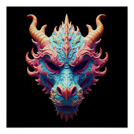 Poster Aurora Dragon Mask (Devant)