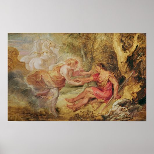 Poster Aurora enlevant Cephalus, 1636 (Devant)