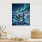 Poster Aurora Fox Frozen Landscape (Cuisine)