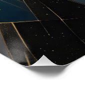 Poster Aurora géométrique dorée (Coin)