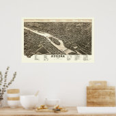 Poster Aurora, IL Carte panoramique - 1882 (Cuisine)