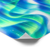 Poster Aurore Boréale Motif Abstrait (Coin)
