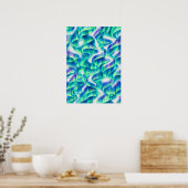 Poster Aurore Boréale Motif Abstrait (Cuisine)