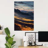Poster Aurore dans les montagnes (Bureau à domicile)