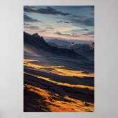 Poster Aurore dans les montagnes (Devant)