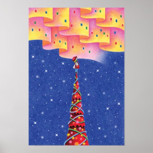Poster Aurore et un arbre de Noël. (Devant)