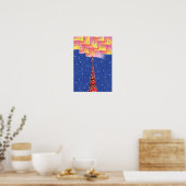 Poster Aurore et un arbre de Noël. (Cuisine)