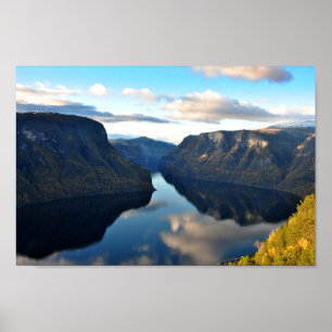Poster Aurpayfjord Flam Norvège Fjord Norvège