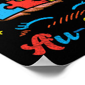 Poster Ausome Unicorn Face Puzzle Autism Awareness Asl Gi (Coin)