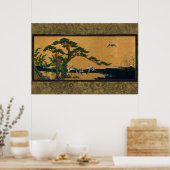 Poster Auspicious pine, bamboo, plum, grue, and turtles (Cuisine)