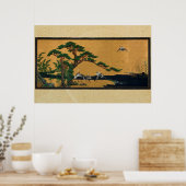 Poster Auspicious pine, bamboo, plum, grue, and turtles (Cuisine)